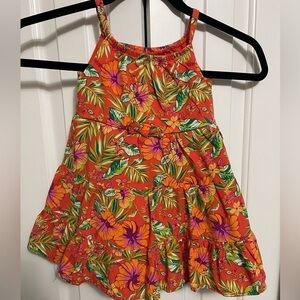 WONDER Nation 2T Summer Dress In Tropical Orange Print